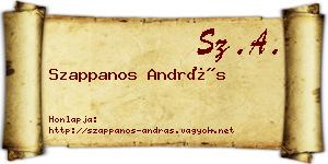 Szappanos András névjegykártya