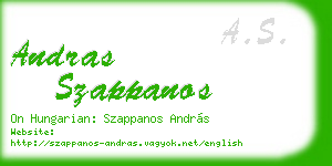 andras szappanos business card